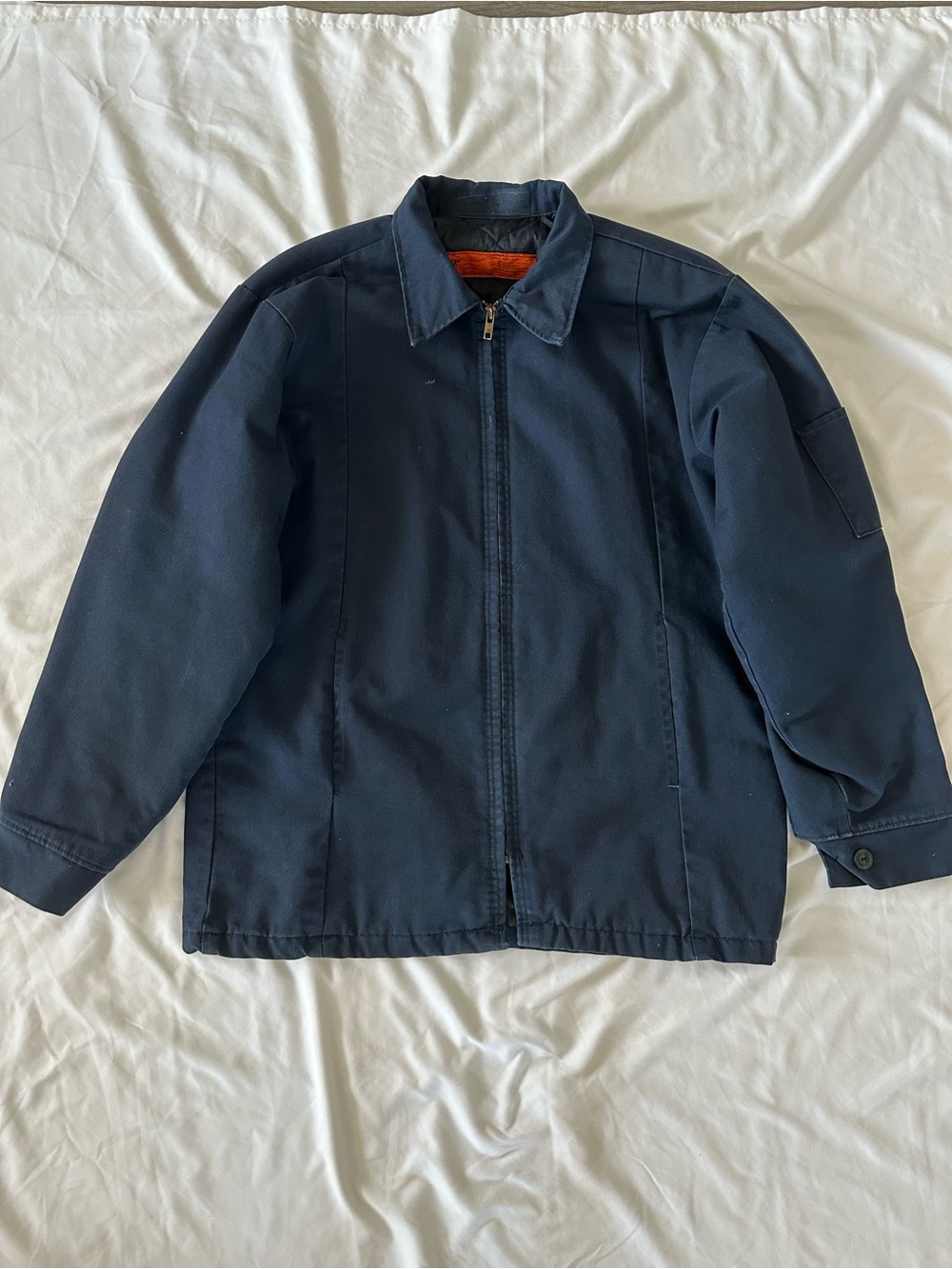 Men's Navy Zip Workwear Jacket
